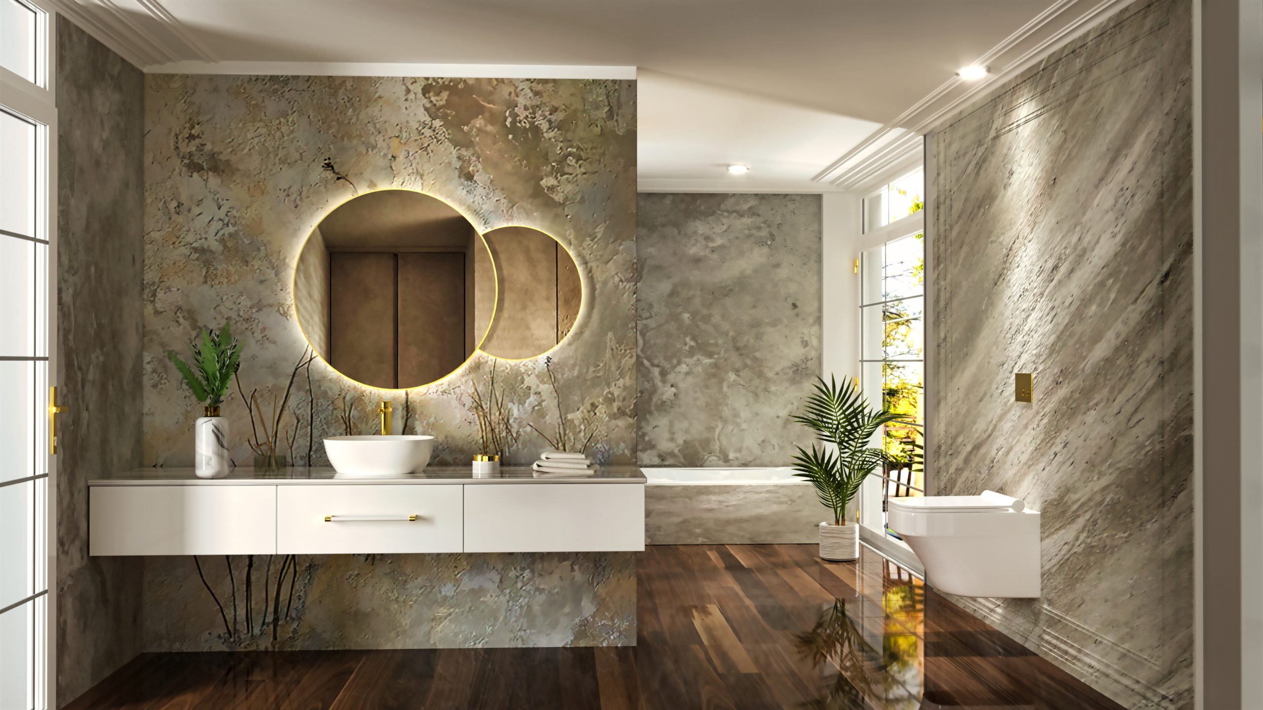 Earthy Serenity Bathroom Theme