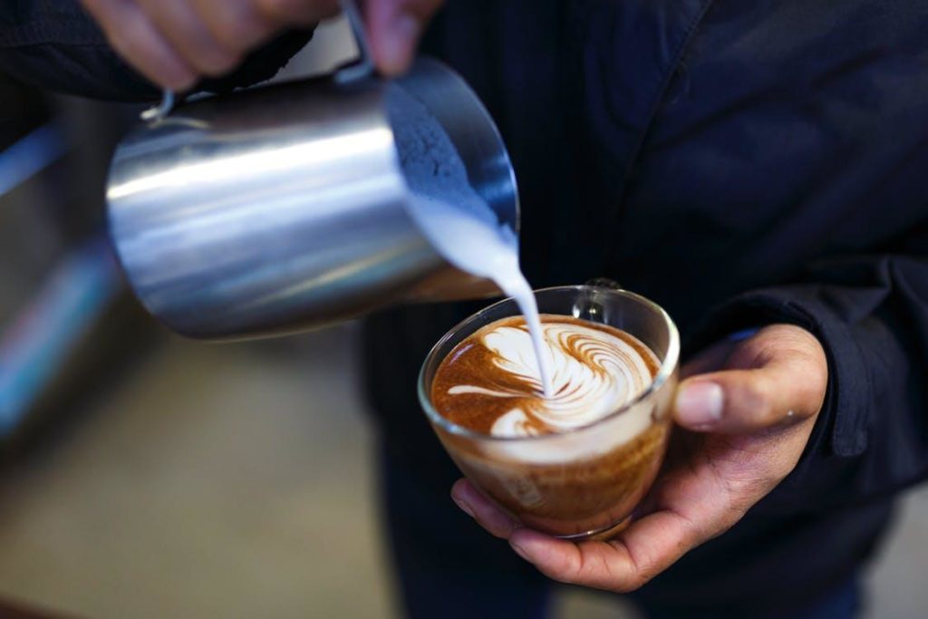 Barista Making Latte