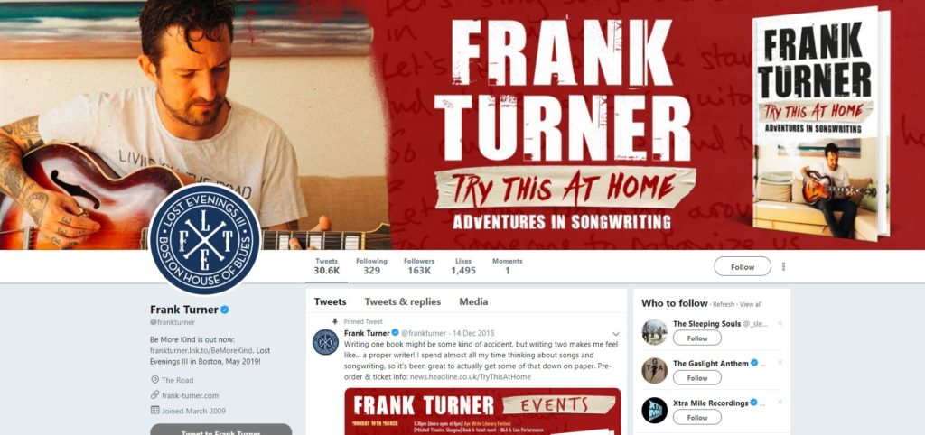 Frank Turner Twitter