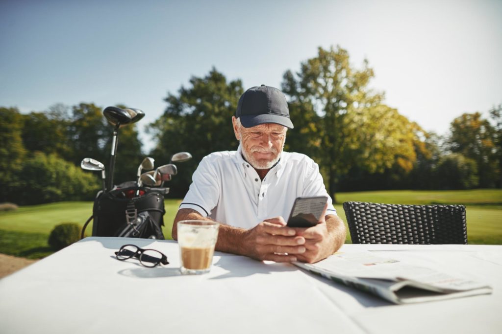 Golfer Drinking