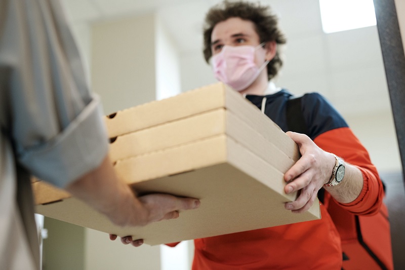 Delivery Driver with Facemask