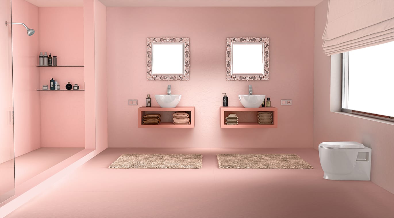 Pink And Poise Bathroom Theme