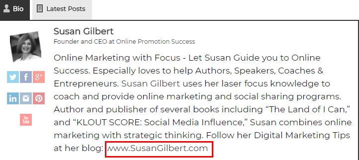 Susan Gilbert Guest Post Link