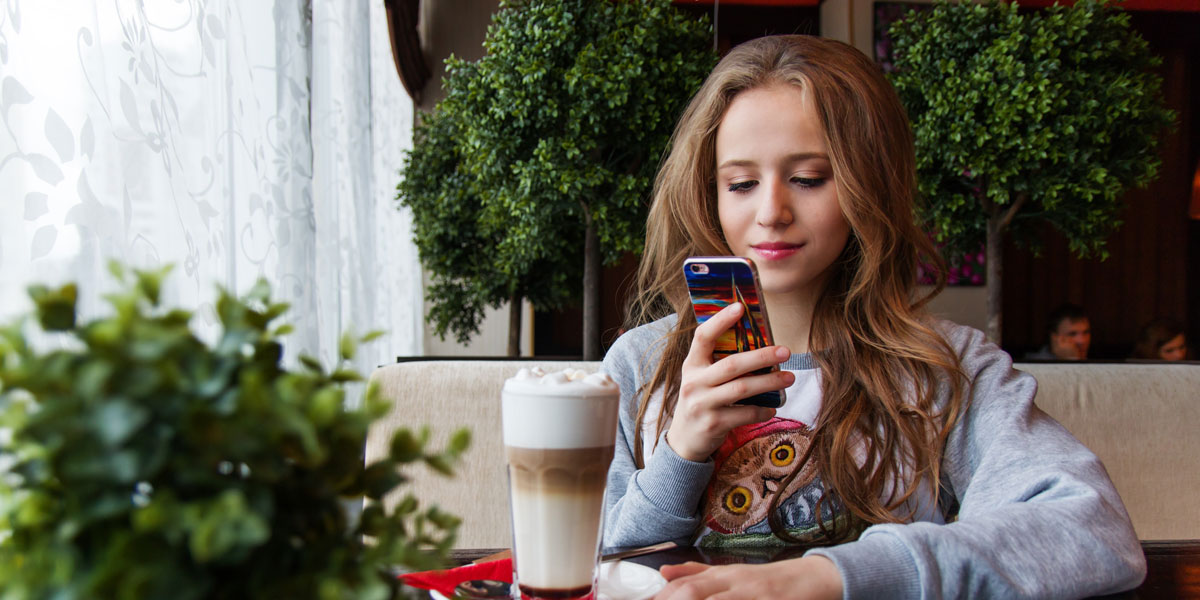 Woman Using a Smartphone App