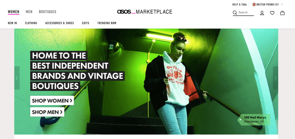 Asos Marketplace Omnichannel Marketing Example