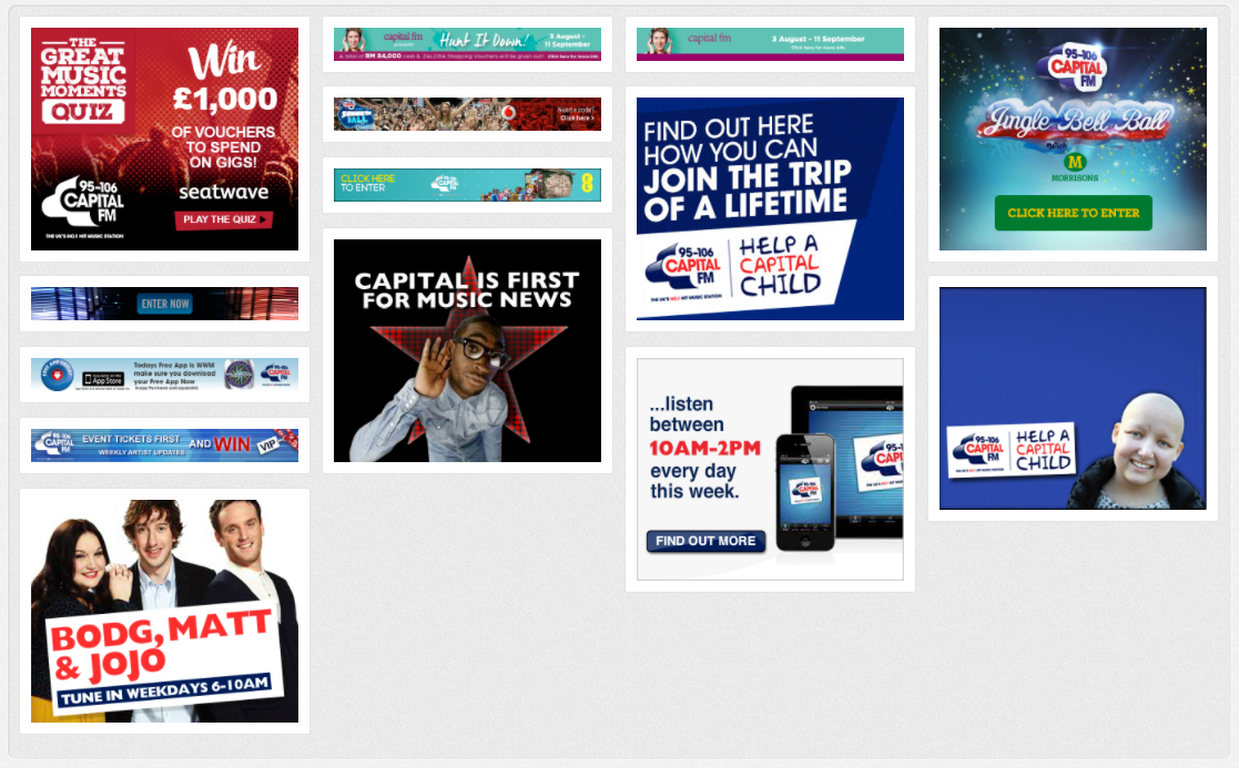 Capital FM Radio Station Banner Ads