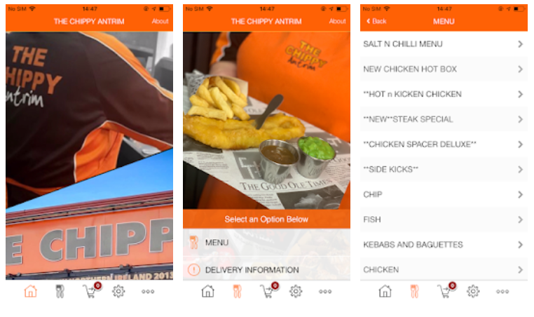 chippy antrim restaurant app example