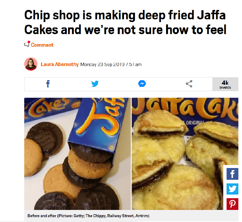 chippy antrim jaffa cake story