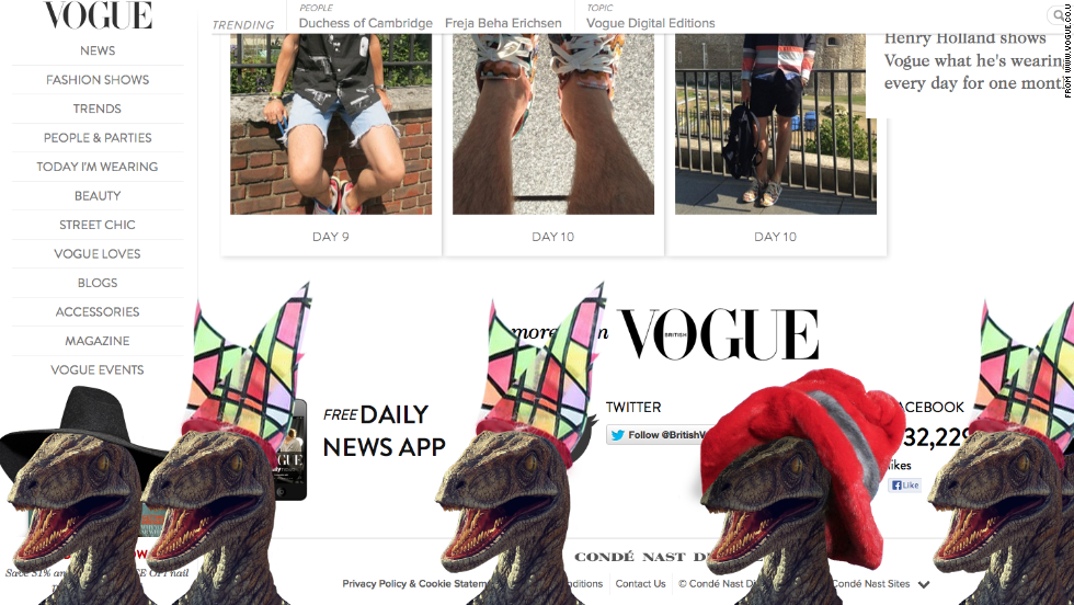 Vogue Website Dinosaurs