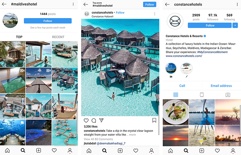 Constance Mobile Marketing Hotel Instagram Hashtags