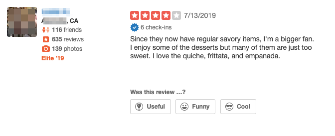 Review for a Restaurant Screenshot