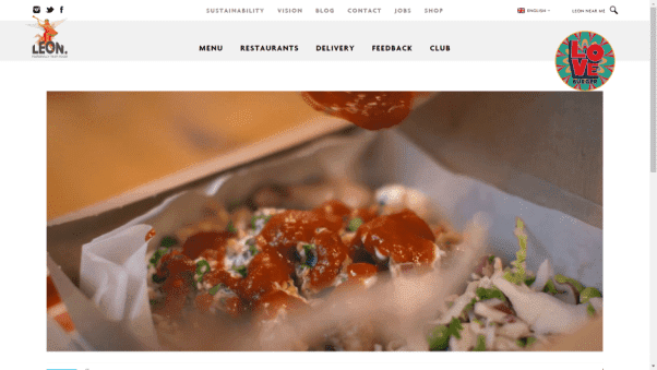 Leon Restaurant Landing Page