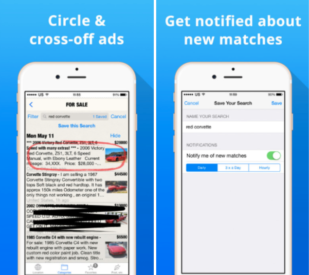 Classifieds App Screenshots