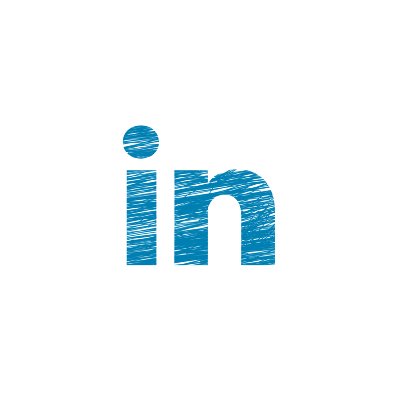 Blue LinkedIn Logo on a White Background