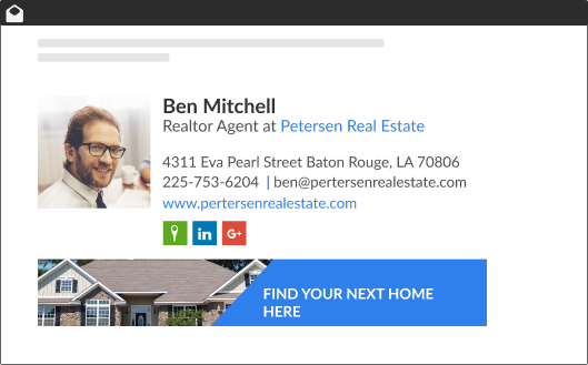 Wisestamp Realtor Email Signature